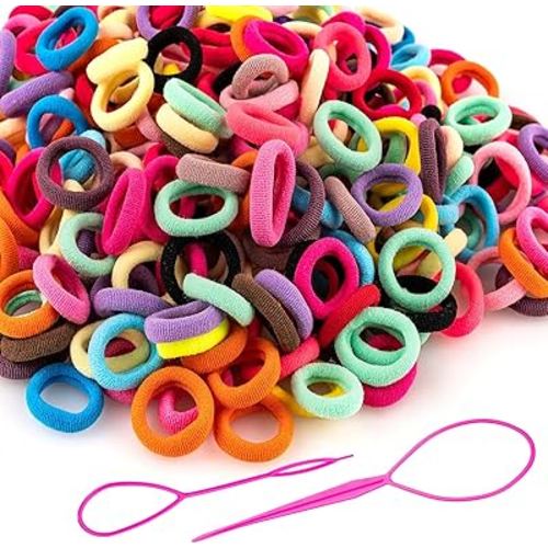 360 Pcs Baby Hair Ties, Small No Damage Elastic Hair Bands for Toddlers, Little Girls and Kids, Soft Ponytail Holders, Baby Hair Accessories(20 Colors)