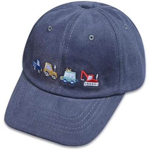 ZGDG Kids Boys Girls Baseball Cap Toddler Embroidery Car Trucker Hat Adjustable Washed Vintage Sun Fishing Hat for 3-8 Years