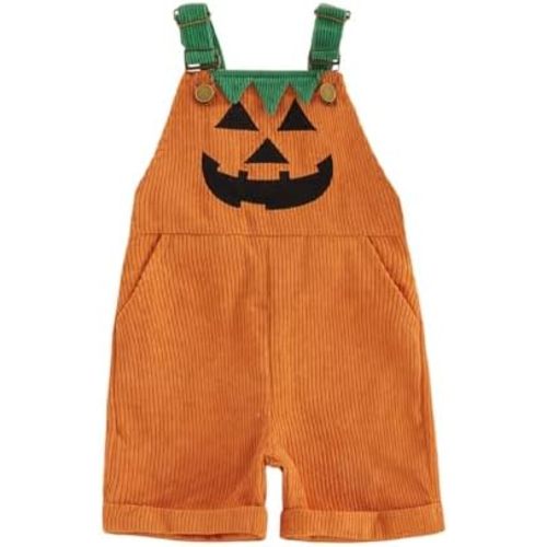 Thorn Tree Toddler Halloween Outfit Pumpkin Ghost Boys Girls Overalls