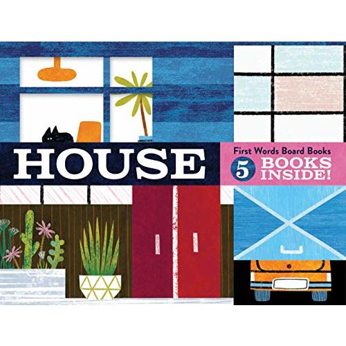 House: First Words Board Books: 5 books inside! (Illustrated Set of Board Books for Babies, Interactive Books and Playset, Baby’s First Words)