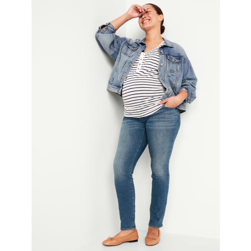 Maternity Full-Panel Wow Straight Jeans
