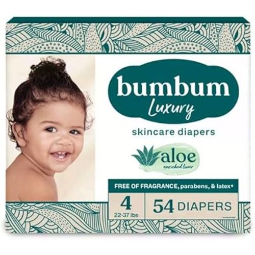 Bum-Bum Luxury Fragrance-Free Disposable Diapers - (Select Size and Count) (Size-4)