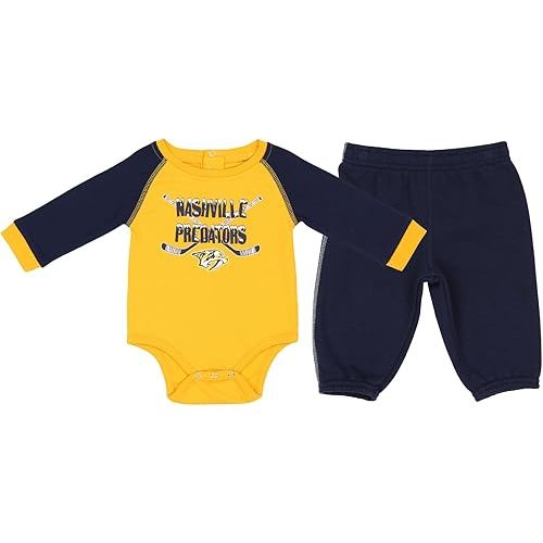 Outerstuff NHL Newborn and Infant 2-Piece Long Sleeve Creeper and Pants Outfit (0m - 18m)