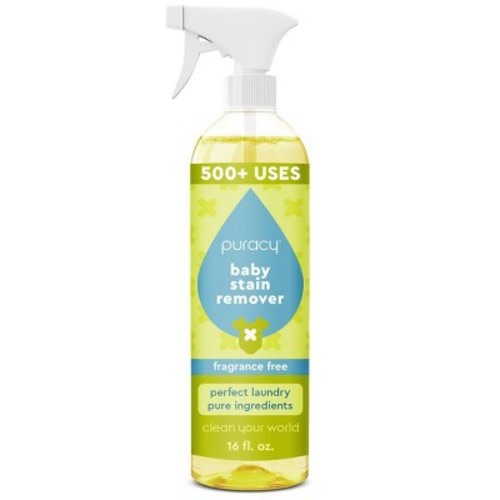 Puracy Perfect Laundry, Pure Ingredients Baby Laundry Stain Remover - With 6 Super Plant Enzymes - Fragrance Free - 16 Fl Oz