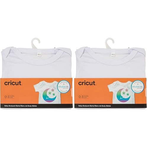 Cricut womens Baby Bodysuit BLANK BODY SUIT 0 3 MONTH, White, 0-3 Months US, 1 Count (Pack of 2)
