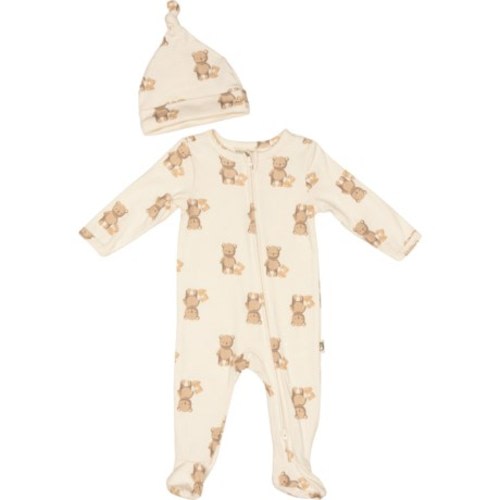 Rabbit + Bear Organic Newborn Boys Bear Coveralls with Hat - Save 44%