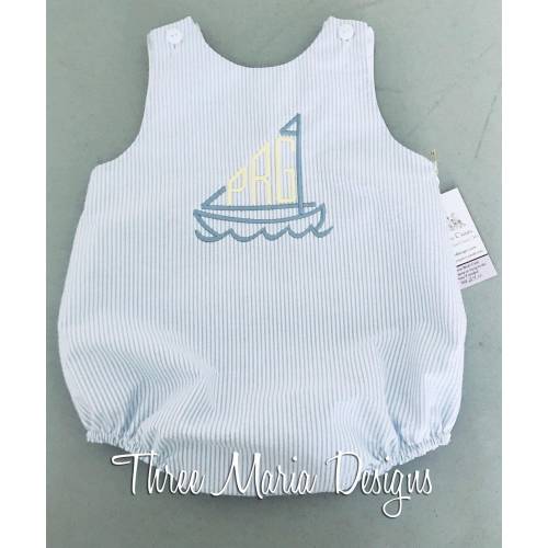 Monogrammed Sailboat Bubble