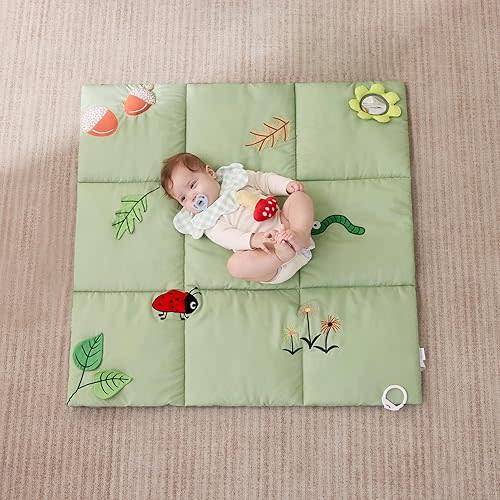 UTEX Premium 9-in-1 Baby Play Mat, Soft Sensory Tummy Time Mat for Infants, Newborn, Baby Play Gym mat with 9 Sensory Toys, Essentials Gift