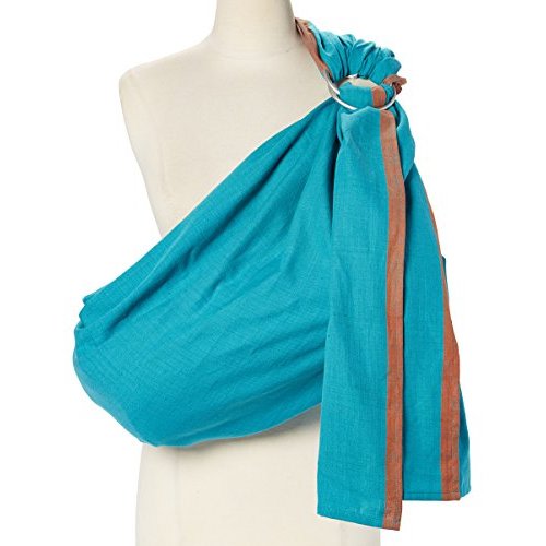 Hip Baby Wrap Ring Sling Baby Carrier for Infants and Toddlers - Beautiful, 100% Soft Cotton Baby Wraps Carrier For Babies 8-35 lbs, Perfect Baby Shower Gifts Moms And Dads - Nursing Cover (Turquoise)
