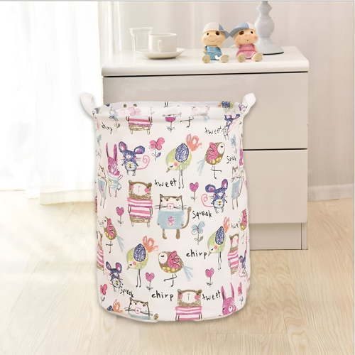 LAMIRO Large Laundry Basket,Foldable Storage Bin,Freestanding Laundry Hamper with Handles for Girls Nursery Bedroom,Dirty Clothes Laundry Basket,Baby Shower Gifts