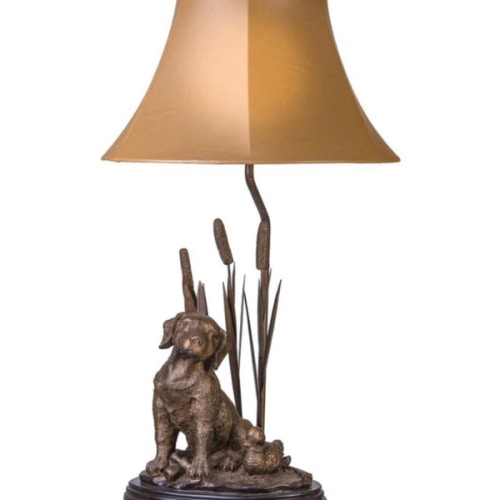 Labrador Table Lamp – Rustic Dog Décor for Cabins & Living Rooms – Rustics for Less