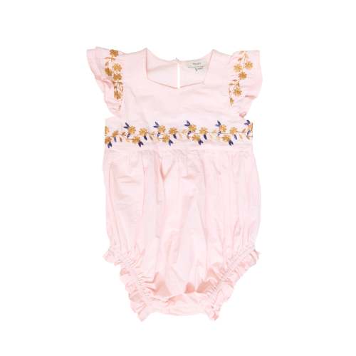 Baby Hattie Romper in Embroidered Spring Floral
