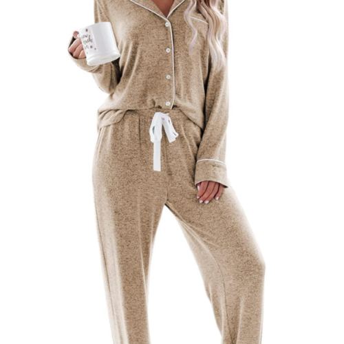 Aamikast Women's Pajama Sets Long Sleeve Button Down Sleepwear Nightwear Soft Pjs Lounge Sets