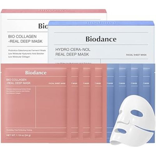 BIODANCE Best Mask Duo: Bio-Collagen & Ceramide Panthenol Real Deep Mask Set, Firming, Hydrating, Face Mask Bundle for Glass Skin, Korean Skincare Set, Korean Skin Care, Facial Mask Set