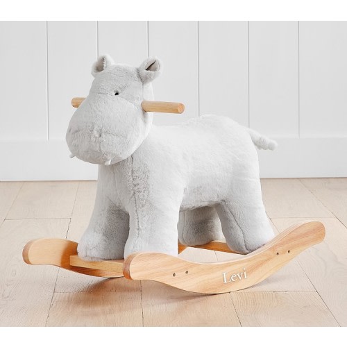 Gray Hippo Plush Nursery Toy Rocker | Animal Rocker | Pottery Barn Kids