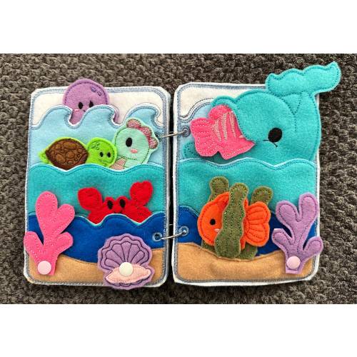 Under the Sea Felt Quiet Book: Ocean Animal Finger Puppets