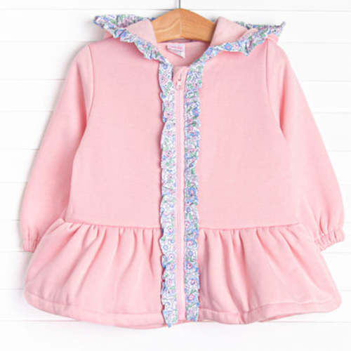 Francesca Florals Zip-Up Jacket, Pink – Stitchy Fish