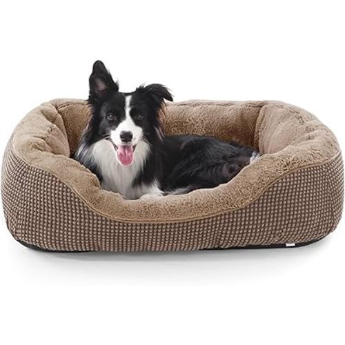 INVENHO Dog Bed Medium Size, Orthopedic Warming Soft Calming Sleeping Durable with Anti-Slip Bottom