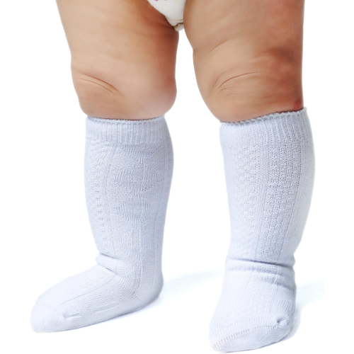 Unisex-Baby Seamless Ribbed/Cable Knit Knee High Socks (Pack of 3/6)