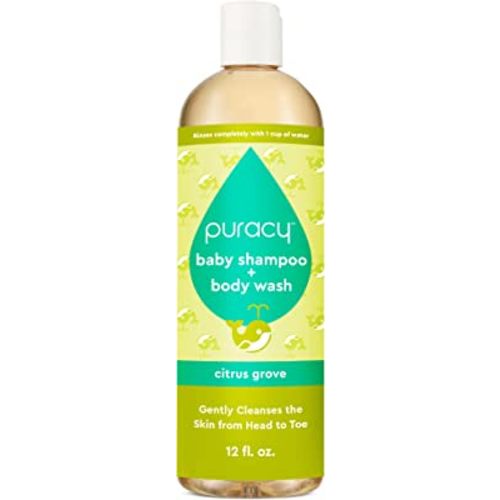Puracy Shampoo & Body Wash for Children, Gently Scented Natural Baby Wash for Sensitive Skin, Plant-Based Baby Shampoo and Daily Bath Soap, Nourishes & Protects, 12 Ounce