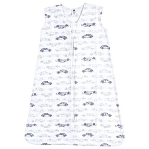 Hudson Baby Infant Boys Cotton Sleeveless Wearable Sleeping Bag, Sack, Blanket, Classic Cars