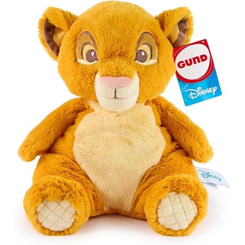 GUND Disney Official Simba Oh So Snuggly Plush, The Lion King, Lion Stuffed Animal for Babies and Infants, Yellow, 12.5”
