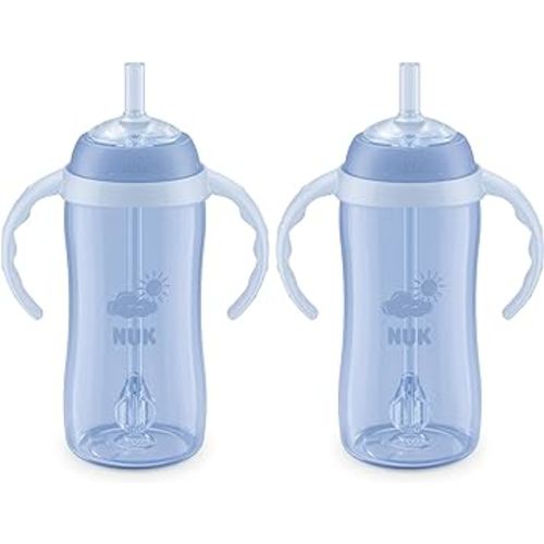 NUK Learner Straw Cup, 10oz - Toddler Cup with Soft Straw for Easy Drinking, Suitable for Ages 8 Months and Up