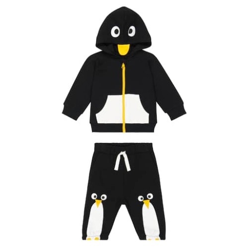 Baby cotton hoodie and sweatpants set