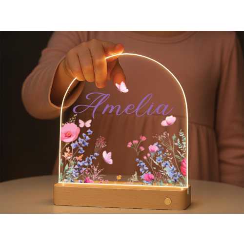 Custom Name Lamp for Kids Room Decor Nursery, Personalized Night Light for Kids, Dinosaur Ballerina Kids Christmas Birthday Baby Shower Gift