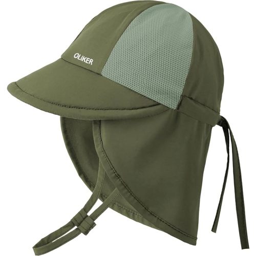 Baby Sun Hat with Breathable Mesh, Neck Flap Infant Unisex Boys Girls Toddler UPF 50+ Summer Beach Swim Adjustable