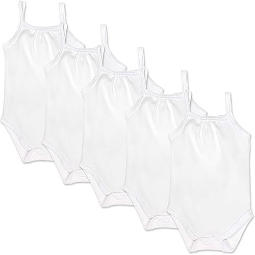 HonestBaby Cami Bodysuits One-piece 100% Organic Cotton for Baby Girls