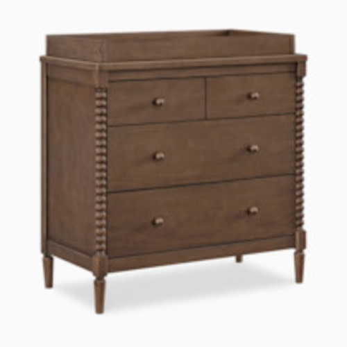 Delta Children Saint 4 Drawer Dresser with Changing Top - Teak Brown