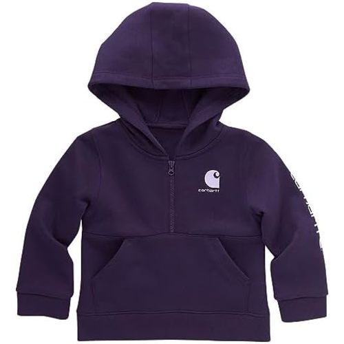 Carhartt Kid's CA7106 Long-Sleeve Quilted Jersey Half-Zip Sweatshirt - Girls