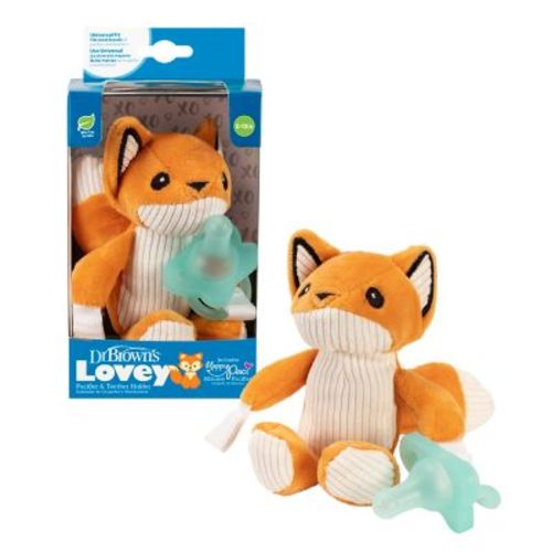 Dr Brown's® Franny the Fox Lovey Pacifier and Teether Holder in Orange - ORANGE - 0-12 MONTHS