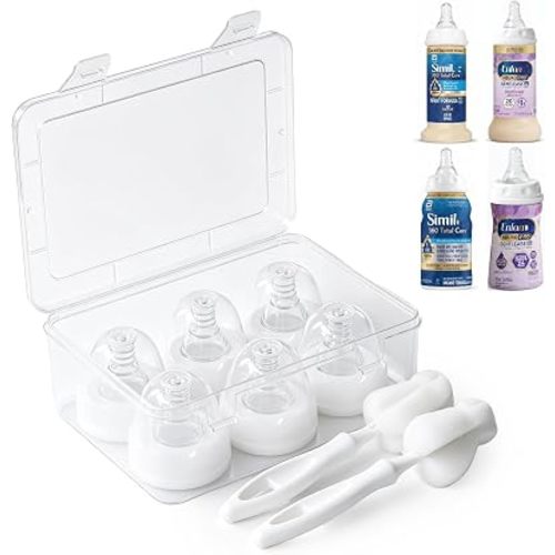 6PCS Slow Flow Nipples, 6ml/min, Reusable, Anti-Colic&Vented Nipples