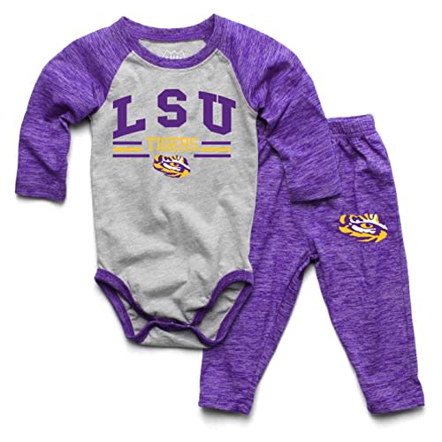 Wes and Willy Baby College Sports Fan Long Sleeve One Piece and Pant Set