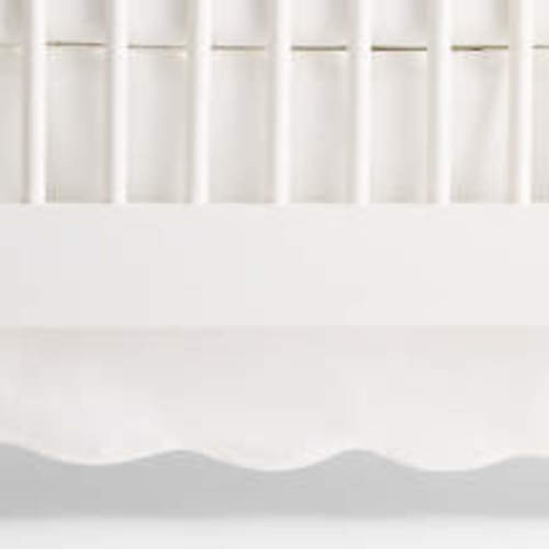 Scallop Ivory Organic Cotton Crib Skirt