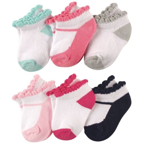 SIZE: 0-6 MONTHS Luvable Friends Baby Girls Newborn and Baby Socks Set, Mary Jane, 0-6 Months