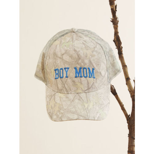 Boy Mom Embroidered Trucker Hat
