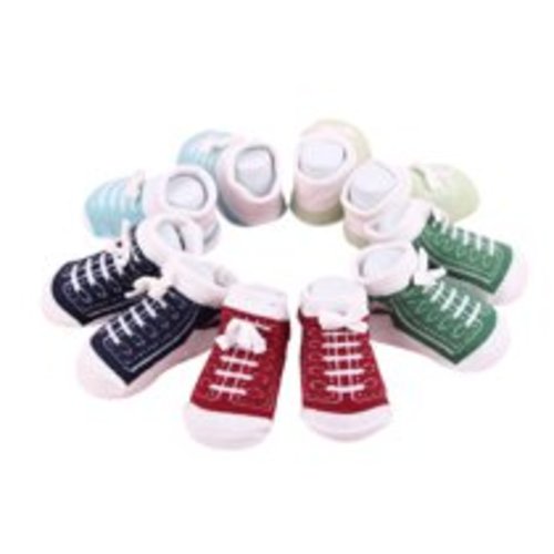 Cute Newborn Baby Shoelaces Patterned Ankle Socks for 0-6 Months Unisex Baby Girls Boys Cotton Socks 5 Pairs/Set