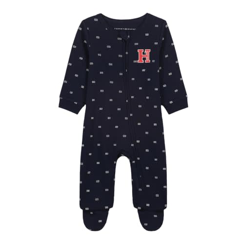 Tommy Hilfiger Baby Boys' Long Sleeve Footed Onesie