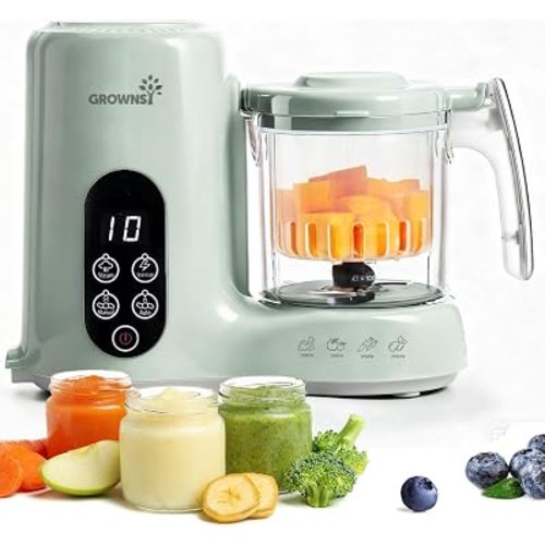 Grownsy Baby Food Maker, Steamer & Blender Baby Food Processor, Green