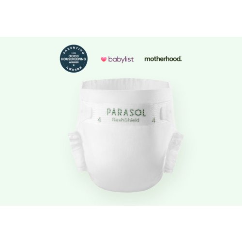 Parasol Pure White RashShield® Diapers - Size 3