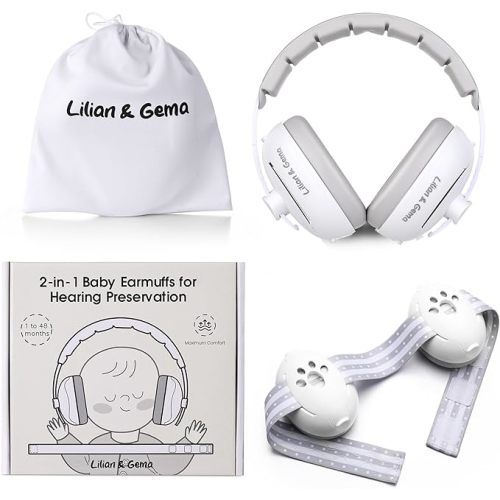 2-in-1 Baby Ear Muffs, Noise Cancelling Headphones for Babies