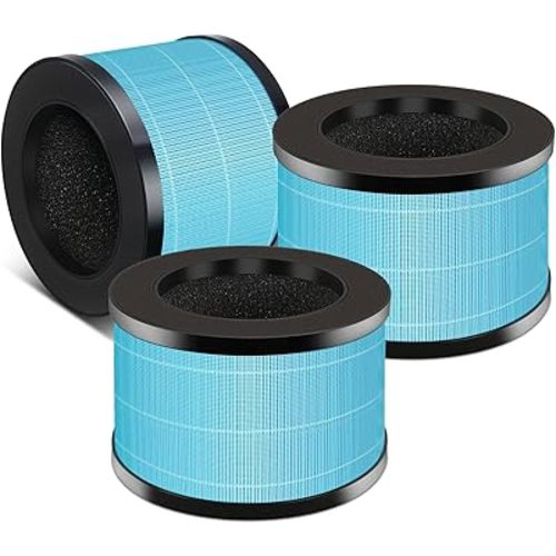 3 Pack MK06 MK01 Filter Replacement Compatible for AROEVE MK01 MK06 MG01JH, and for ToLife TZ-K1, H13 Ture HEPA filter