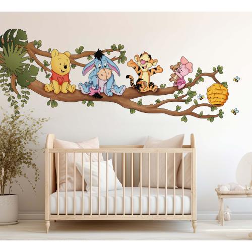 Winnie the Pooh Wall Decal Eeyore Wall Sticker Tigger Wall Mural Piglet Wall Art Wallpaper Wall Decal For Kid Room Decal Nursery Room Decal