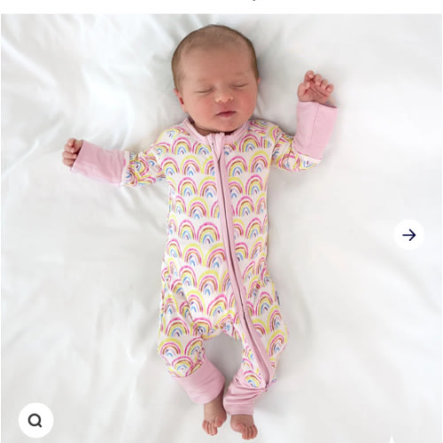 Pastel Rainbows Zippy - Little Sleepies