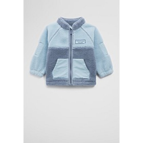 Slate Blue Sherpa Zip-Through Jacket - Jackets & Coats | Country Road