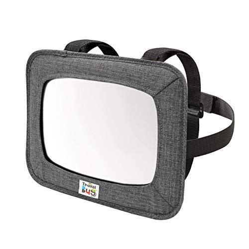 GoldBug Soft Sided Rear & Forward Facing Safety Mirror for Baby & Toddler - Shatter Resistant - Jumbo Baby Car Mirror