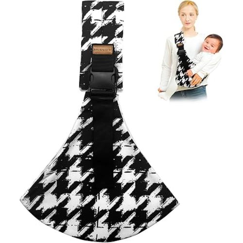 yemyig Baby Sling Carrier,Baby Sling for 10-30lbs(Black and White)